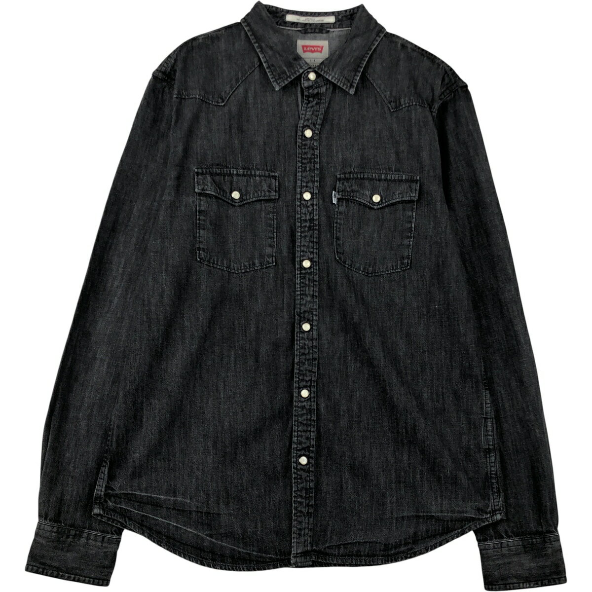 古着 リーバイス Levi's MODERN FIT 長袖 ブラックデニムウエスタンシャツ メンズL相当 /eaa614750 【中古】 【260220】