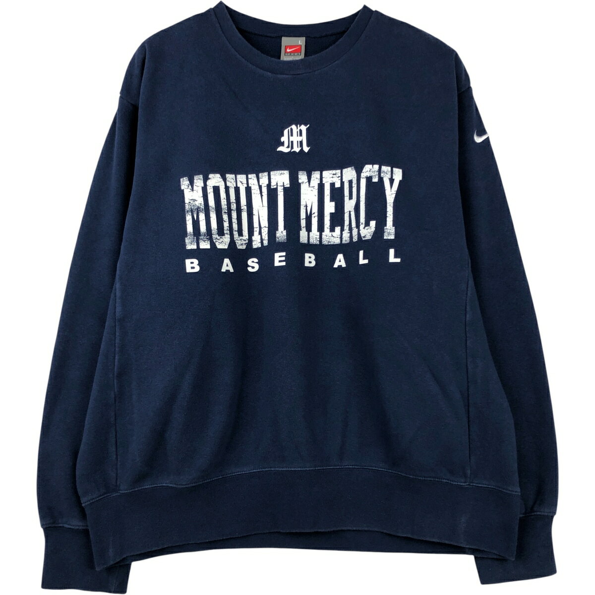 樂天商城 - 古着 00'S ナイキ NIKE TEAM カレッジスウェットシャツ トレーナー メンズL相当 /eaa614766 【中古】 【260221】 ネイビー系 春夏秋冬