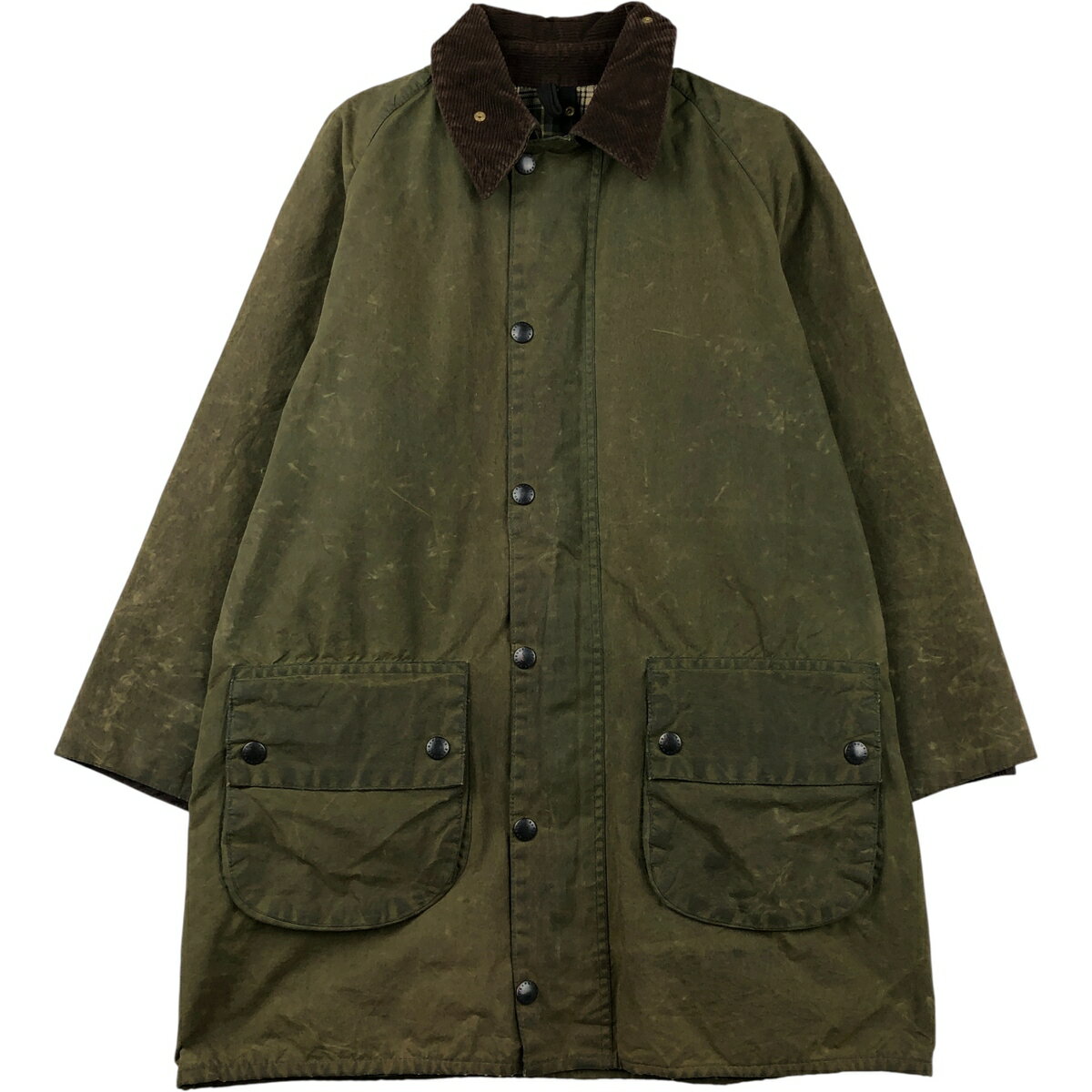 古着 80~90'S バブアー Barbour GAMEFAIR ゲームフェアー 旧3ワラント ワックスコットン オイルドジャケット 英国製 C38 メンズM相当 ヴィンテージ /eaa614857 【中古】 【260221】