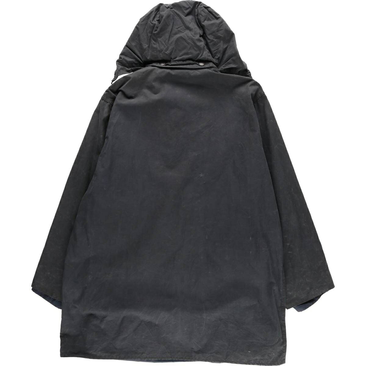 古着 00'S バブアー Barbour BORDER ボーダー フード付き ワックスコットン オイルドジャケット 英国製 C46 メンズXL相当 /eaa615085 【中古】 【260225】 ネイビー系 春秋冬 2