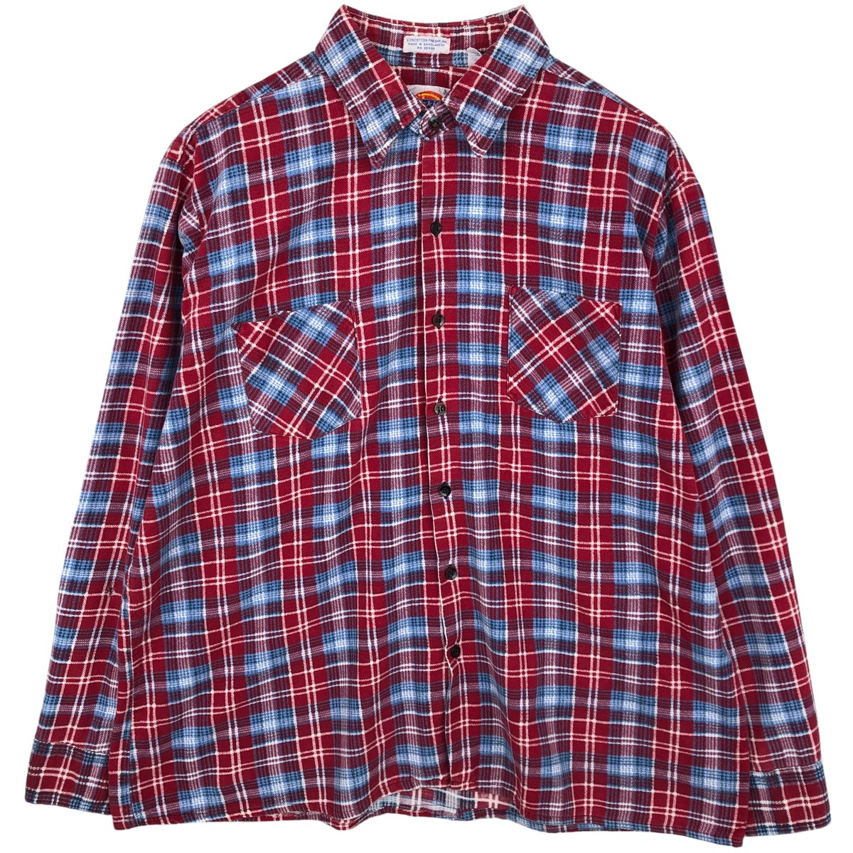 Rakuten - 古着 80~90'S ディッキーズ Dickies 長袖 プリントネルチェックシャツ ボックスシャツ メンズXL相当 ヴィンテージ /eaa615203 【中古】 【260222】 【SS2606_10