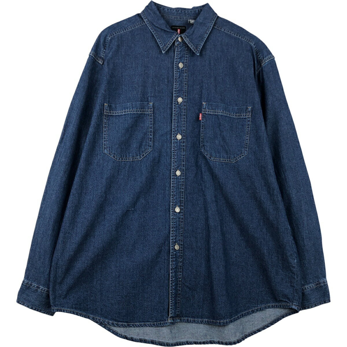 古着 90'S~ リーバイス Levi's 長袖 デニムシャツ メンズL相当 ヴィンテージ /eaa615226 【中古】 【260220】 ネイビー系 春夏秋冬