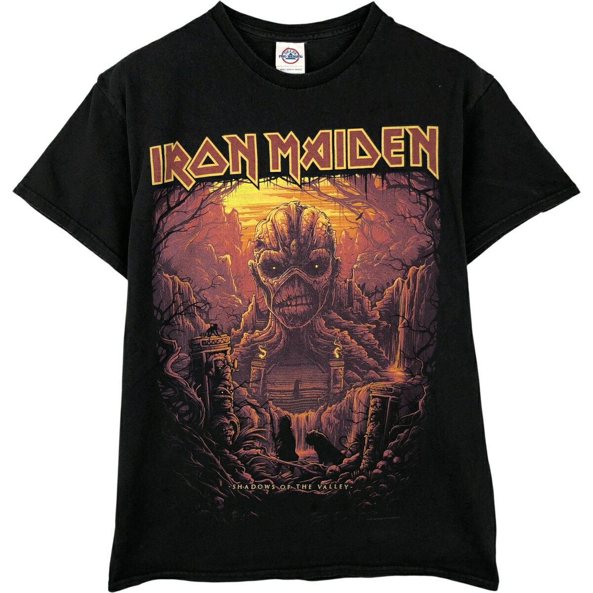 樂天商城 - 古着 DELTA PRO WEIGHT IRON MAIDEN アイアンメイデン バンドTシャツ バンT メンズM相当 /eaa615556 【中古】 【260223】 ブラック系 春夏秋