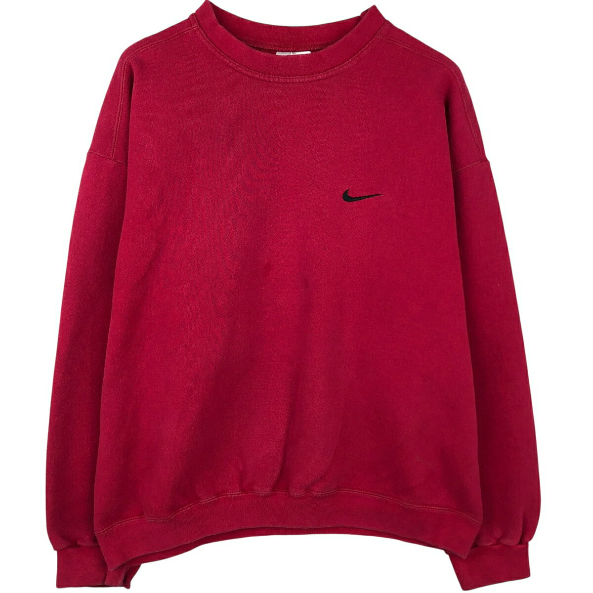 樂天商城 - 古着 ナイキ NIKE ワンポイントロゴスウェットシャツ トレーナー USA製 メンズL相当 /eaa615575 【中古】 【260222】 レッド系 春夏秋冬