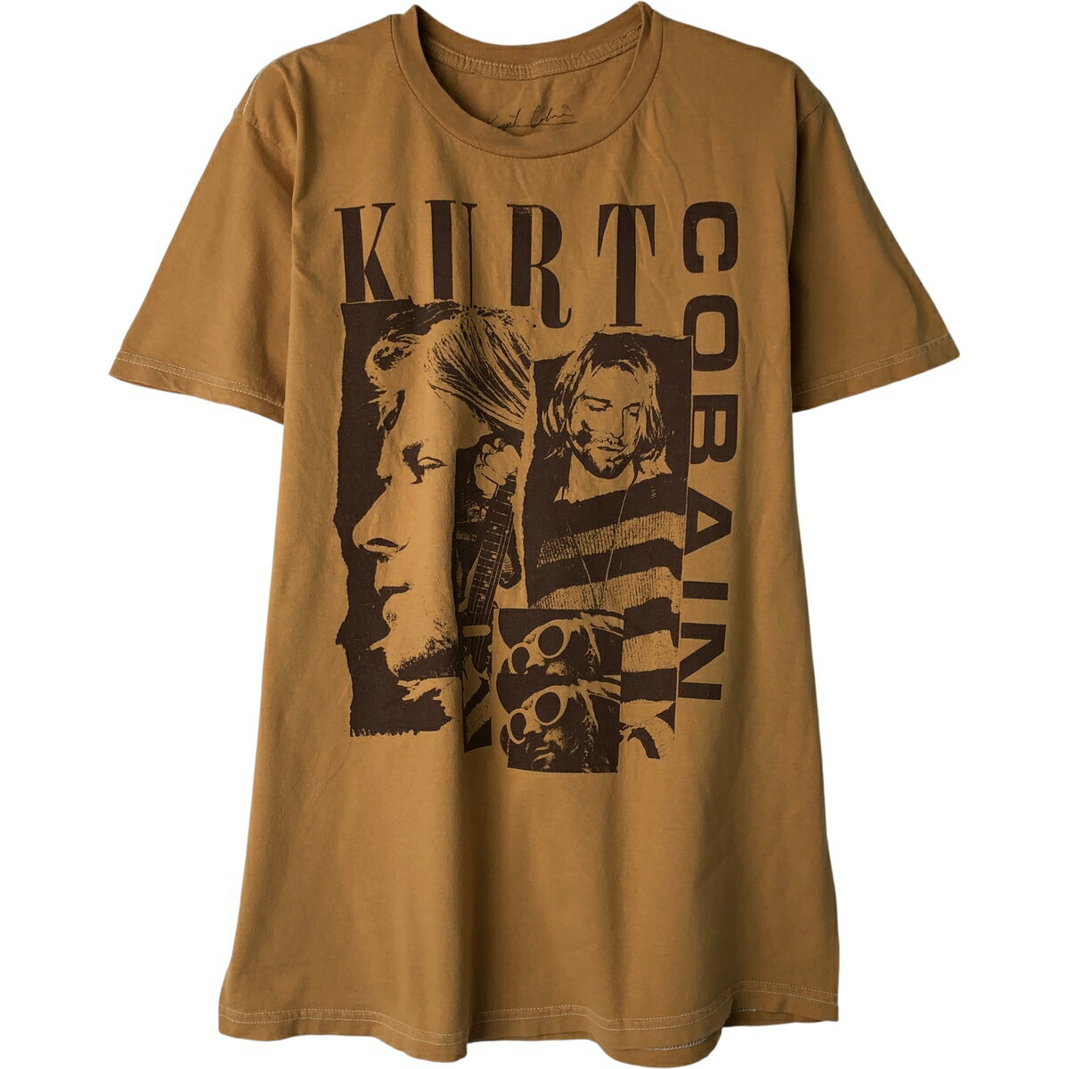 樂天商城 - 古着 KURT COBAIN カートコバーン バンドTシャツ バンT メンズM相当 /eaa615588 【中古】 【260222】 ブラウン系 春夏秋
