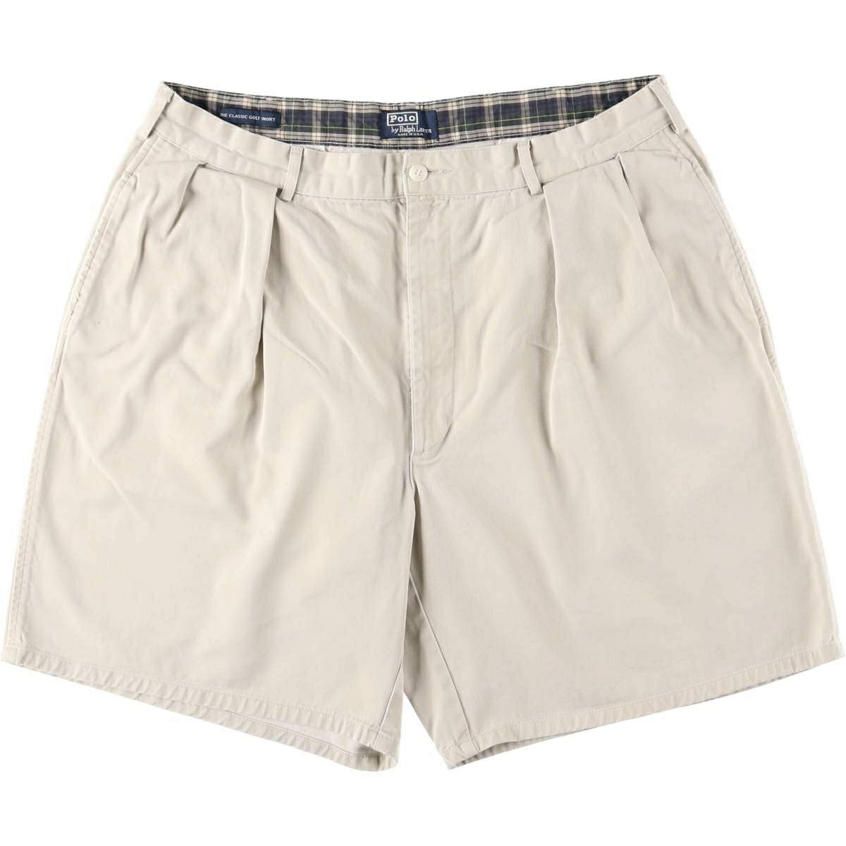 樂天商城 - 古着 90'S ラルフローレン Ralph Lauren POLO by Ralph Lauren THECLASSIC GOLF SHORT ツータック チノショーツ ショートパンツ USA製 メンズw35相当 ヴィンテージ /eaa615833 【中古】 【260309】