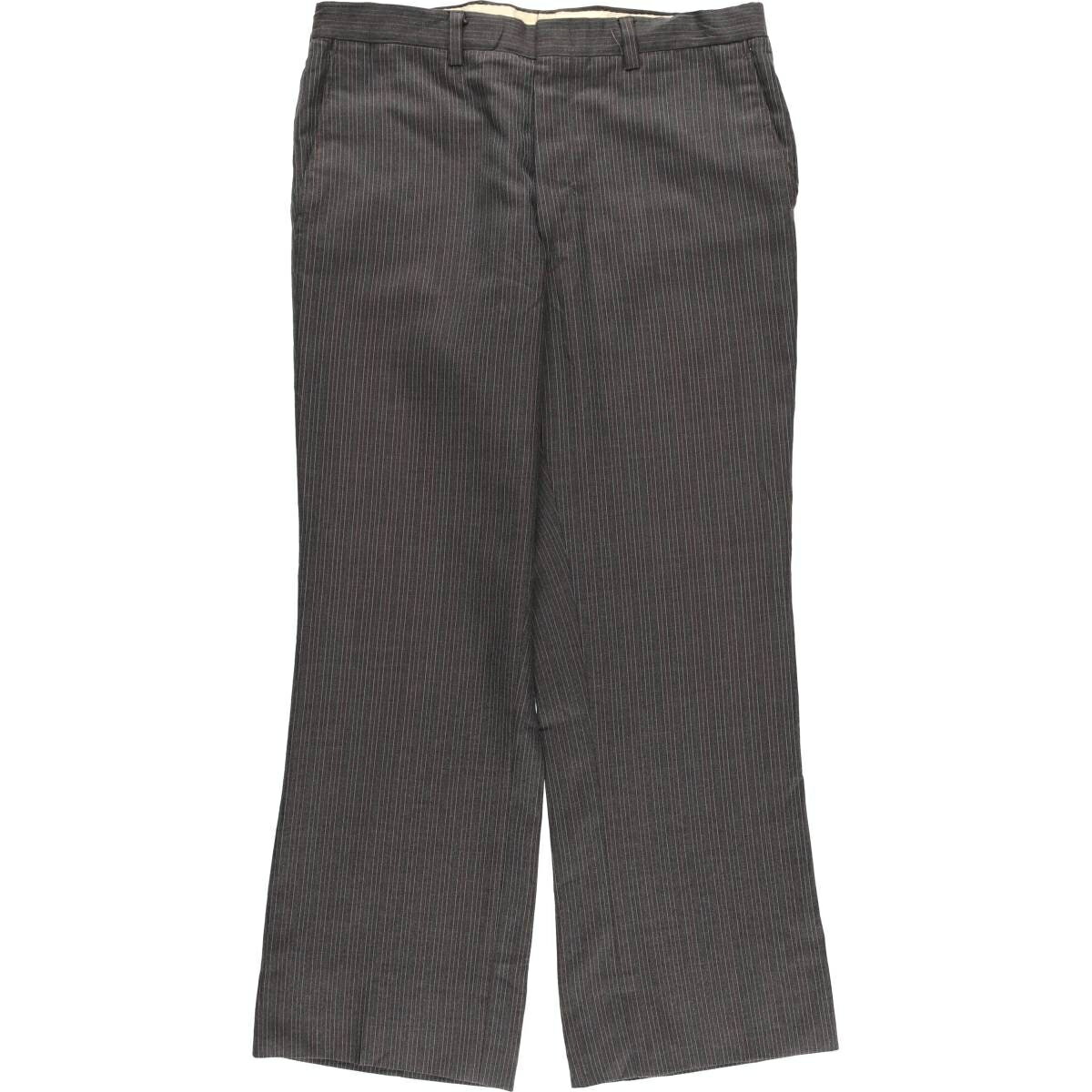 樂天商城 - 古着 70'S ストライプ柄 スラックスパンツ メンズw33相当 ヴィンテージ /eaa615897 【中古】 【260226】 グレー系 春夏秋冬