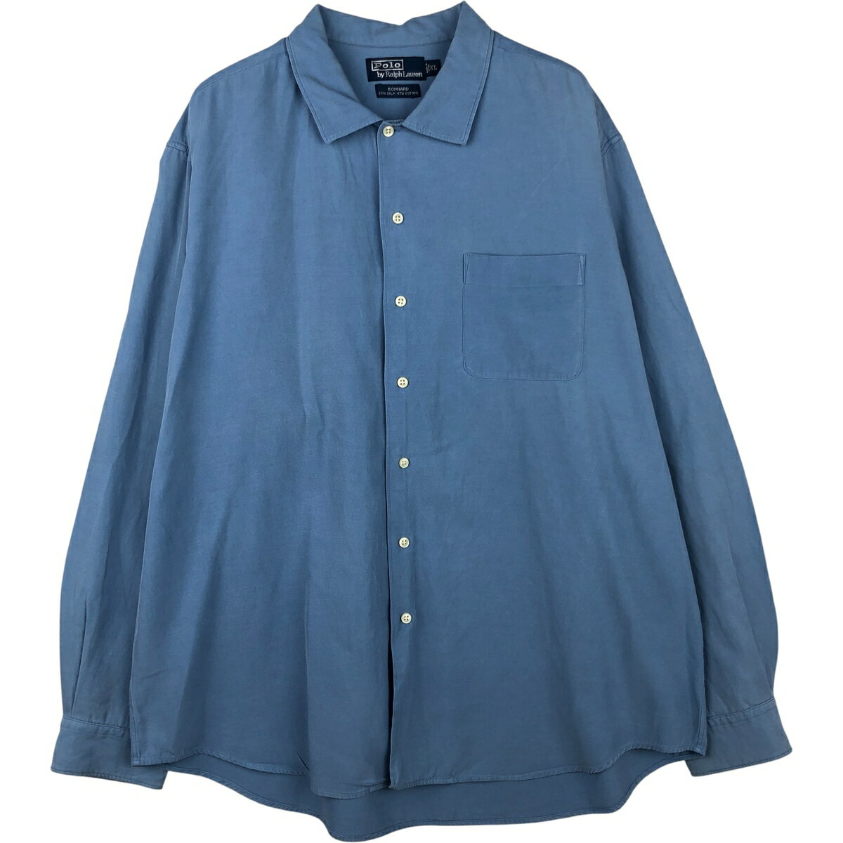 古着 ラルフローレン Ralph Lauren POLO by Ralph Lauren BONNARD 長袖 シルクシャツ メンズXL相当 /eaa616001 【中古】 【260222】