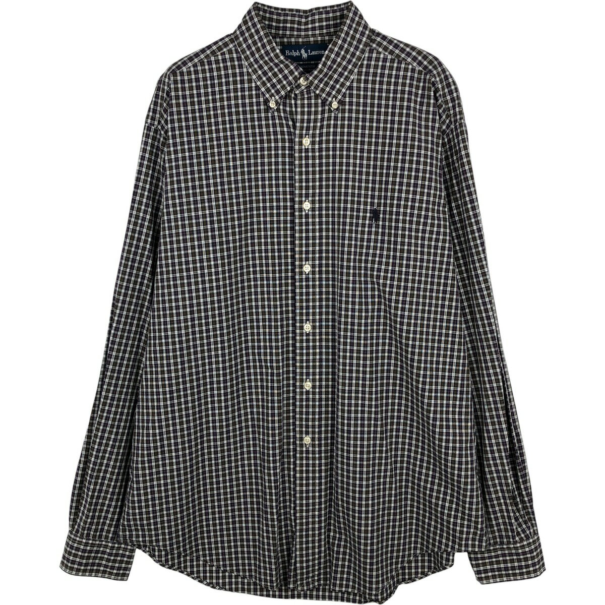 Rakuten - 古着 ラルフローレン Ralph Lauren YARMOUTH 長袖 ボタンダウンチェックシャツ メンズL相当 /eaa616021 【中古】 【260227】 【SS2606_10】