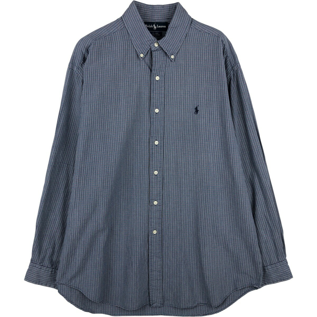 樂天商城 - 古着 ラルフローレン Ralph Lauren BLAIRE 長袖 ボタンダウンチェックシャツ メンズL相当 /eaa616035 【中古】 【260227】 【SS2606_10】