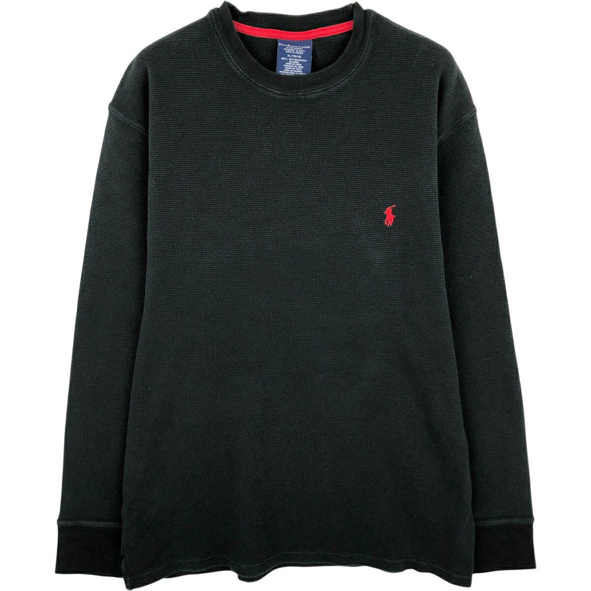 樂天商城 - 古着 ラルフローレン Ralph Lauren POLO RALPH LAUREN SLEEPWEAR サーマルロングTシャツ メンズXL相当 /eaa616060 【中古】 【260226】 ブラック系 春夏秋