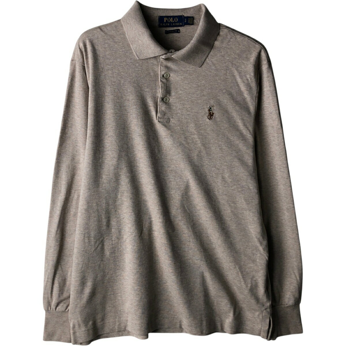 Rakuten - 古着 ラルフローレン Ralph Lauren POLO RALPH LAUREN CLASSIC FIT 長袖 ポロシャツ メンズS相当 /eaa616292 【中古】 【260310】 ベージュ系 春夏秋