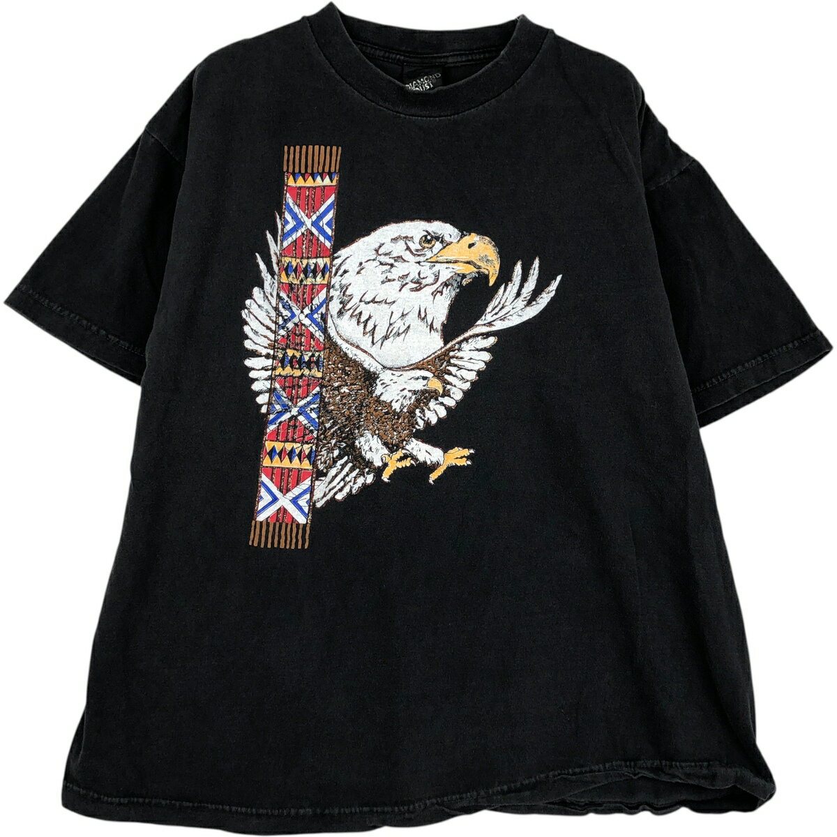 Rakuten - 古着 90'S DIAMONDDUST 鷲柄 イーグル柄 ラメプリント アニマルTシャツ USA製 メンズL相当 ヴィンテージ /eaa616418 【中古】 【260302】 【SS2606_10】