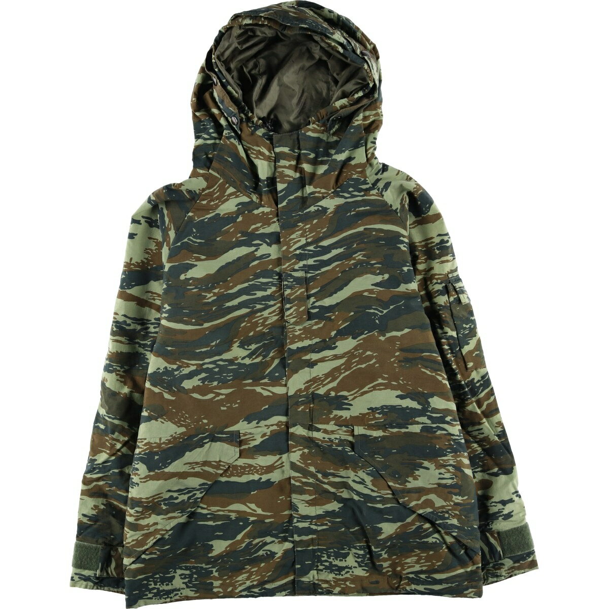 樂天商城 - 古着 迷彩柄 リザードカモ フード付き ミリタリージャケット メンズL相当 /eaa616436 【中古】 【260305】 カーキ系 春秋冬