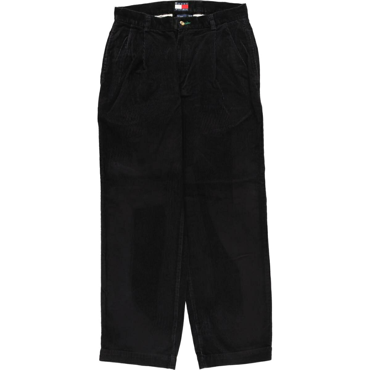 樂天商城 - 古着 90'S~ トミーヒルフィガー TOMMY HILFIGER ツータック コーデュロイパンツ メンズw32相当 ヴィンテージ /eaa616453 【中古】 【260307】 ブラック系 春夏秋冬