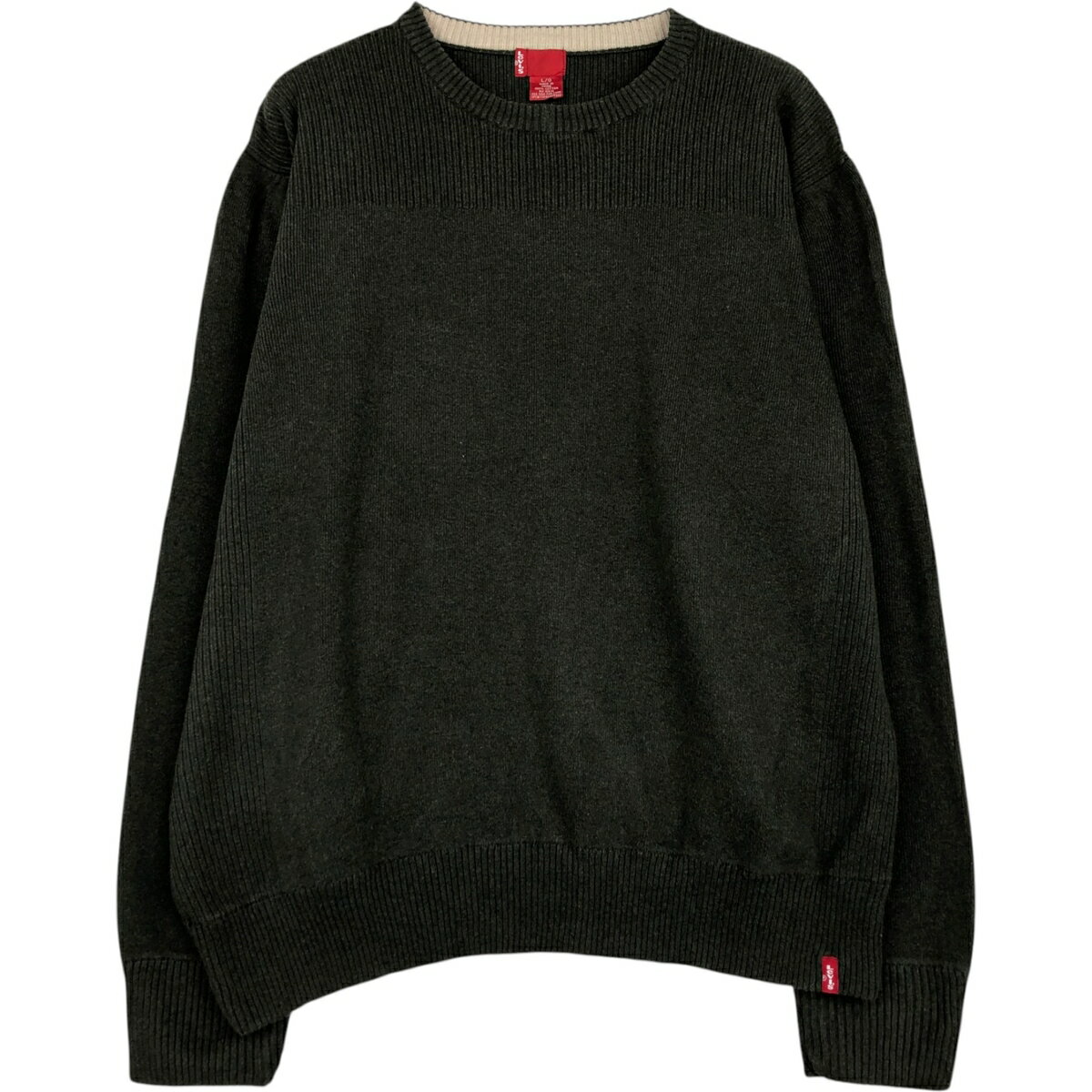 古着 リーバイス Levi's コットンニットセーター メンズL相当 /eaa616666 【中古】 【260302】 グリーン系 秋冬