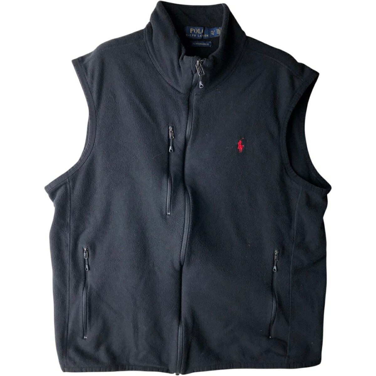 樂天商城 - 古着 ラルフローレン Ralph Lauren POLO RALPH LAUREN フリースベスト メンズXL相当 /eaa616724 【中古】 【260310】 ブラック系 春秋冬