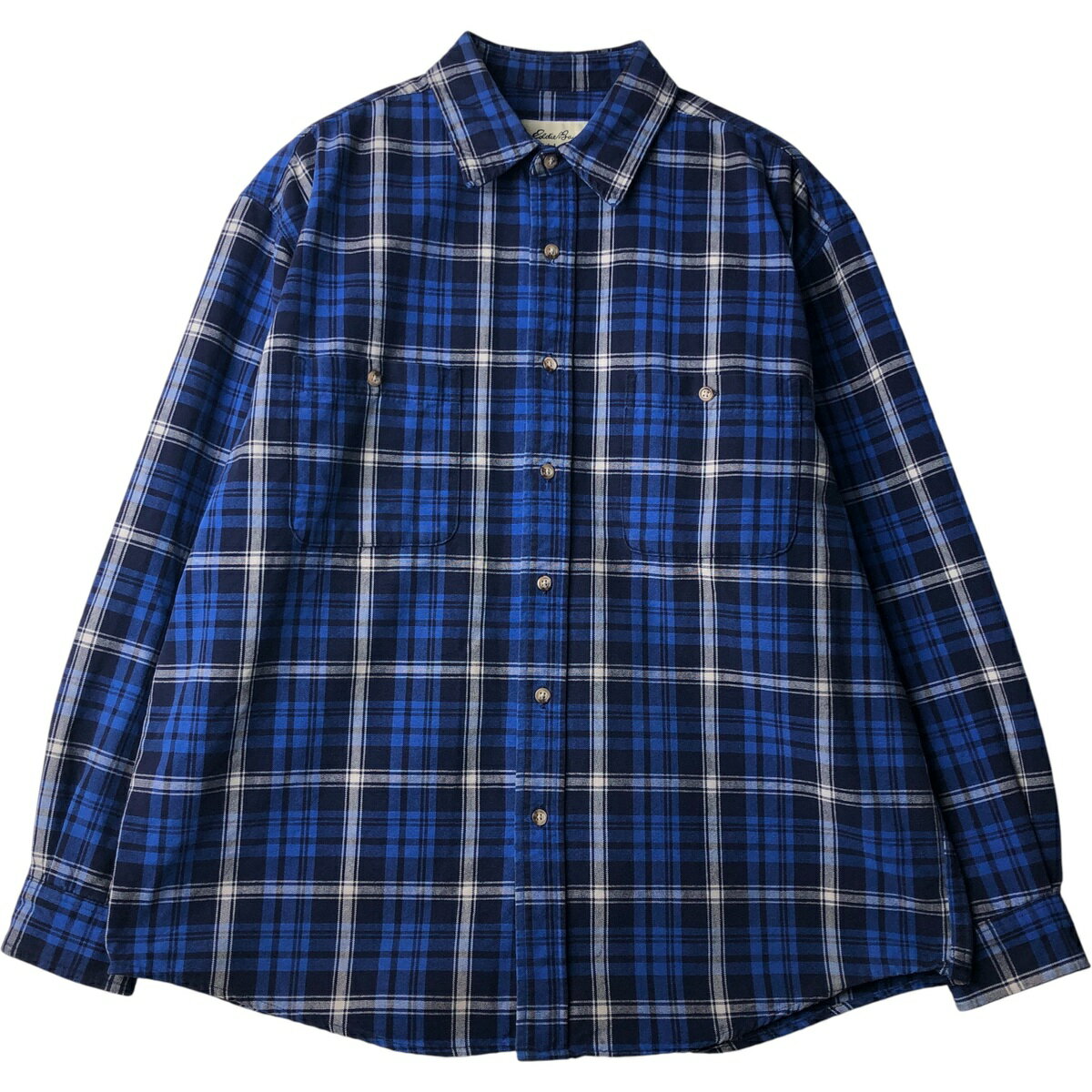Rakuten - 古着 エディーバウアー Eddie Bauer 長袖 コットンチェックシャツ メンズL相当 /eaa616731 【中古】 【260223】 【SS2606_10】