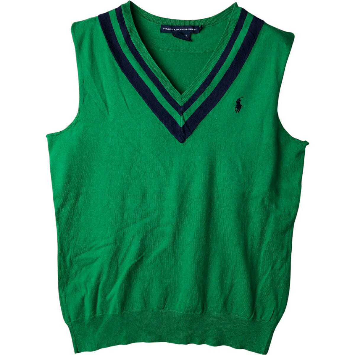 古着 ラルフローレン Ralph Lauren RALPH LAUREN SPORT Vネック ピマコットンニットベスト レディースL相当 /eaa616853...