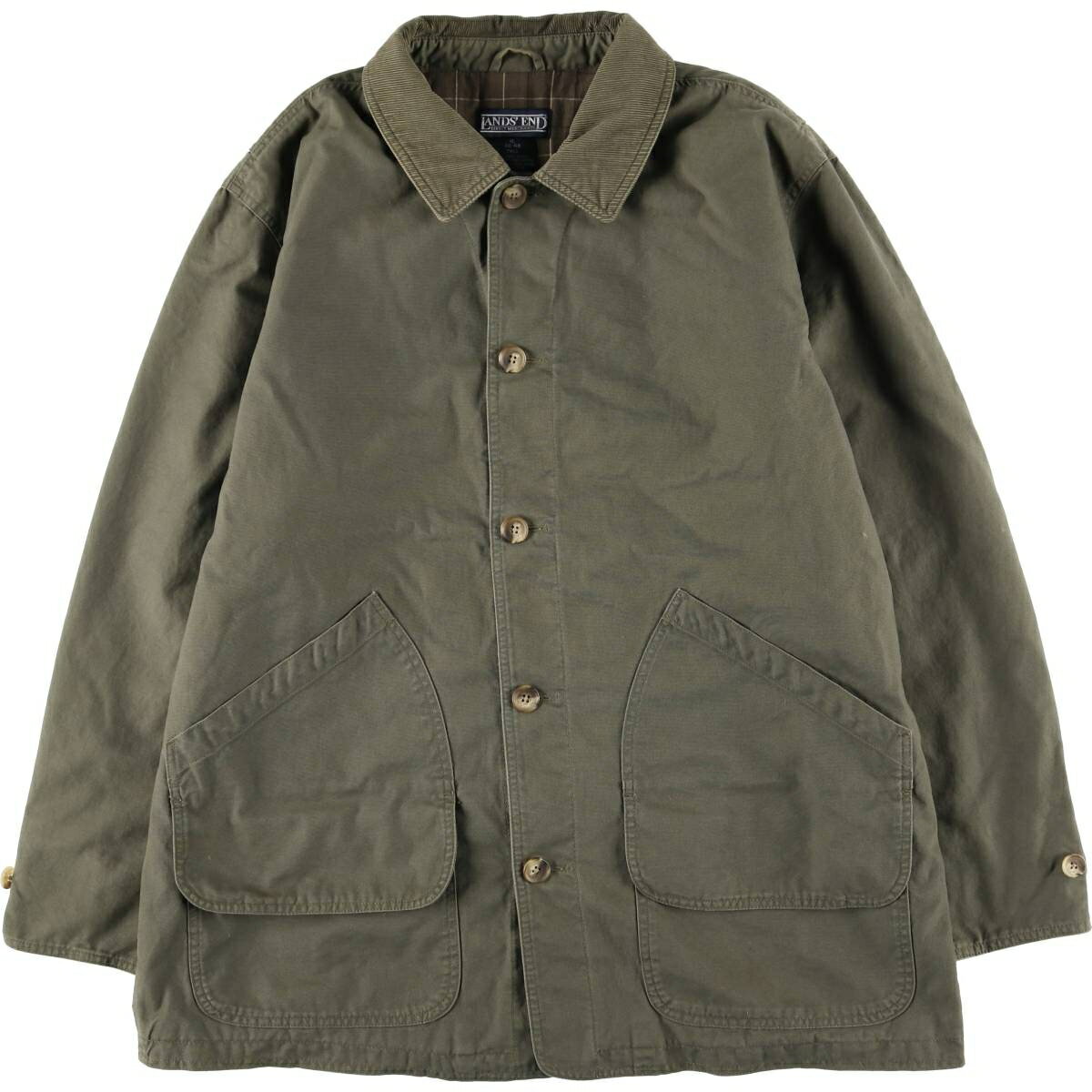 Rakuten - 古着 80~90'S ランズエンド LANDS' END ハンティングジャケット メンズXL相当 ヴィンテージ /eaa616910 【中古】 【260227】 カーキ系 春秋冬