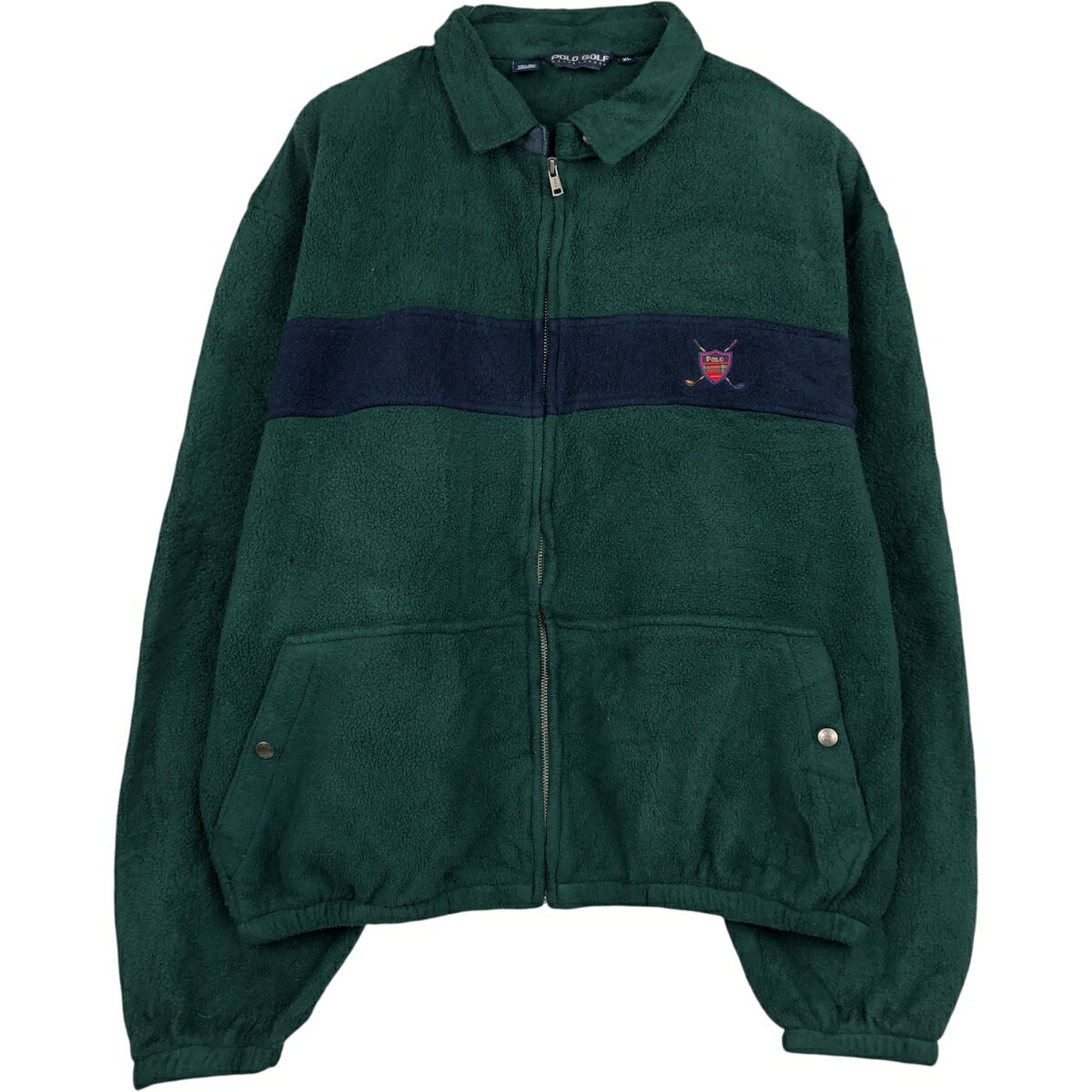 古着 90~00'S ラルフローレン Ralph Lauren POLO GOLF ポロゴルフ スイングトップタイプ フリースジャケット メンズXL相当 /eaa616938 【中古】 【260301】 グリーン系 春秋冬