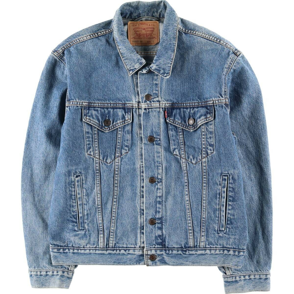 古着 90'S リーバイス Levi's 70503-0216 デニムジャケット Gジャン メンズL相当 ヴィンテージ /eaa616946 【中古】 【260301】 ブルー系 春秋冬