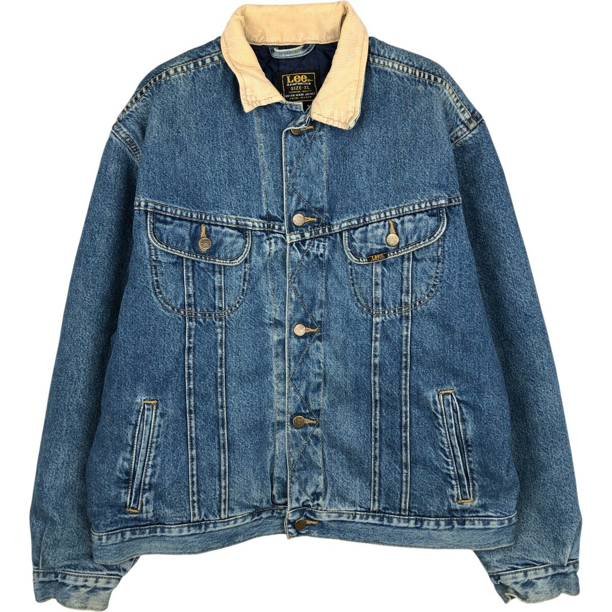 古着 ~90'S リー Lee RIDERS ライダース 中綿入り デニムジャケット Gジャン メンズXL相当 ヴィンテージ /eaa616955 【中古】 【260227】
