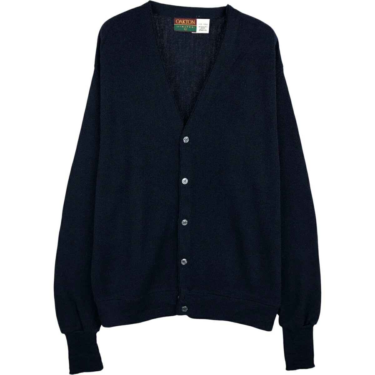 古着 OAKTON アクリルニットカーディガン USA製 メンズL相当 /eaa617139 【中古】 【260302】