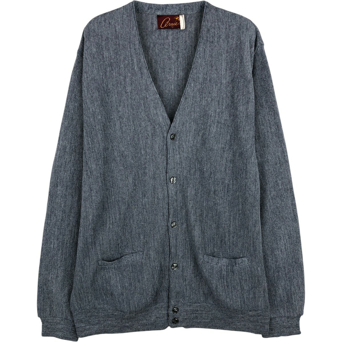 Rakuten - 古着 ~90'S アーノルドパーマー Arnold Palmer アクリルニットカーディガン USA製 メンズL相当 ヴィンテージ /eaa617152 【中古】 【260302】 グレー系 春秋冬