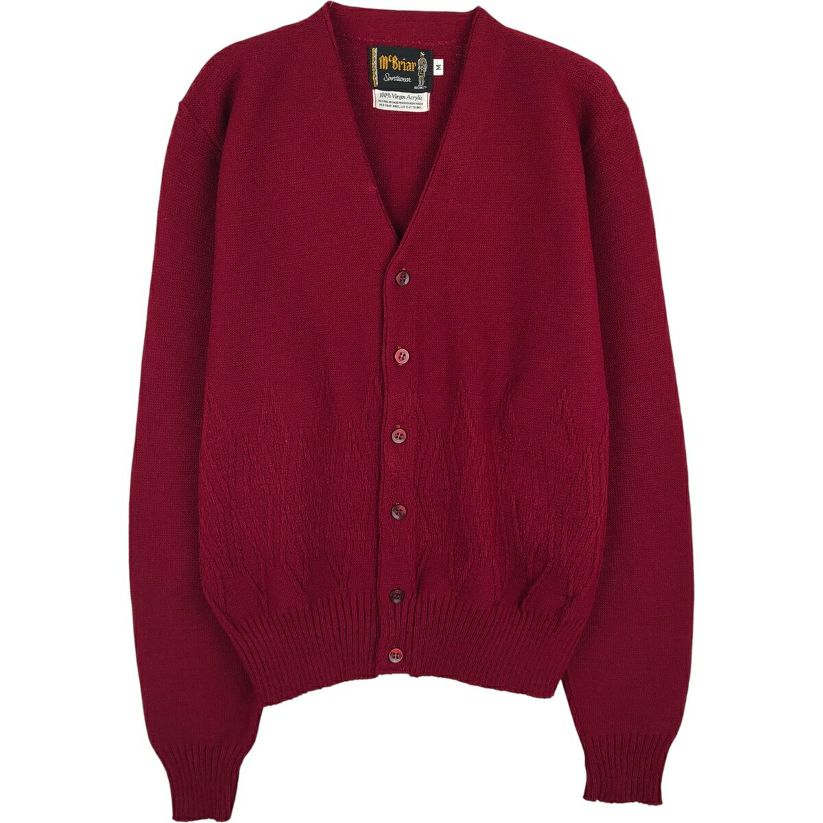 古着 McBriar アクリルニットカーディガン メンズM相当 /eaa617157 【中古】 【260302】