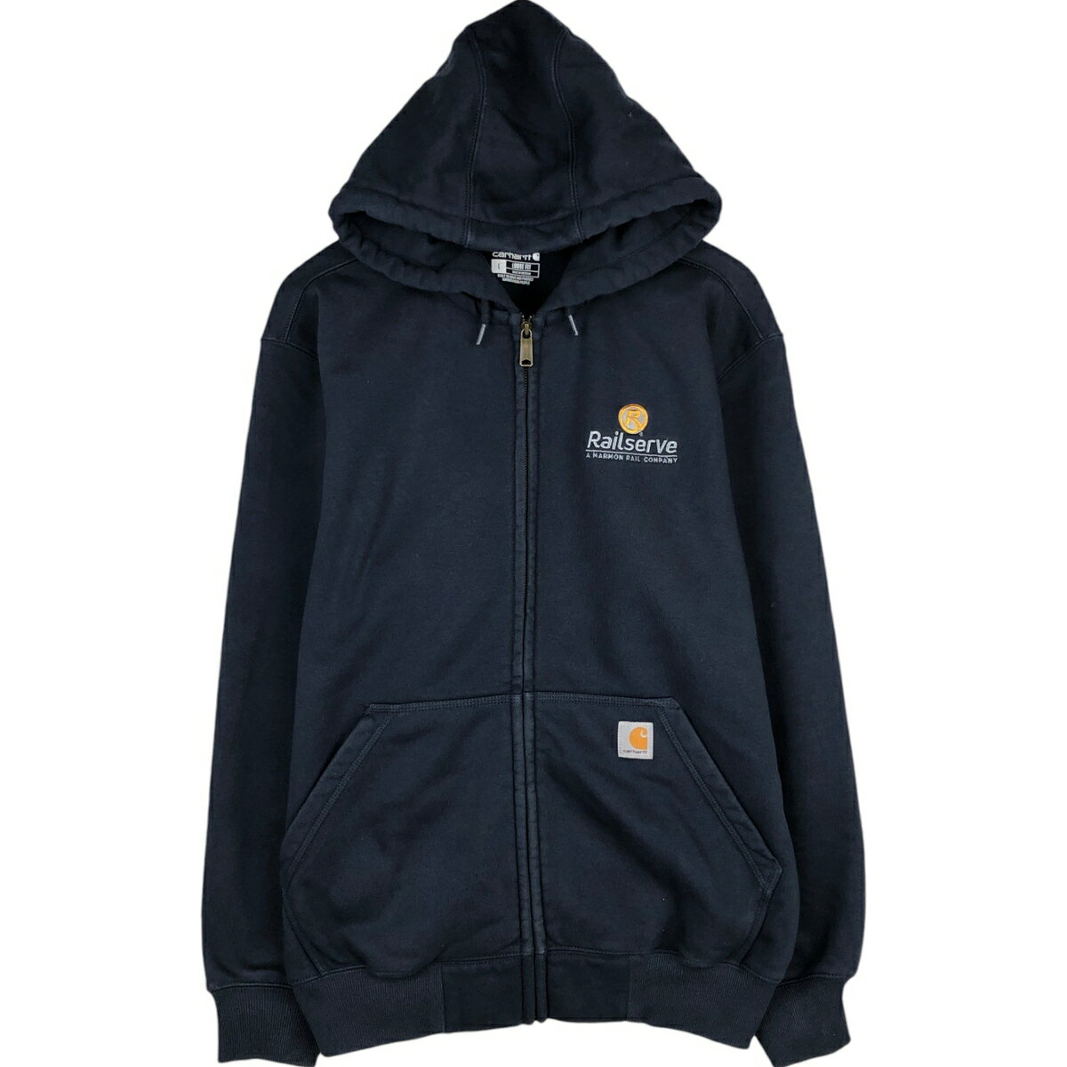Rakuten - 古着 カーハート Carhartt RAIN DEFENDER LOOSE FIT スウェットフルジップパーカー メンズL相当 /eaa617467 【中古】 【260323】 ネイビー系 春夏秋冬