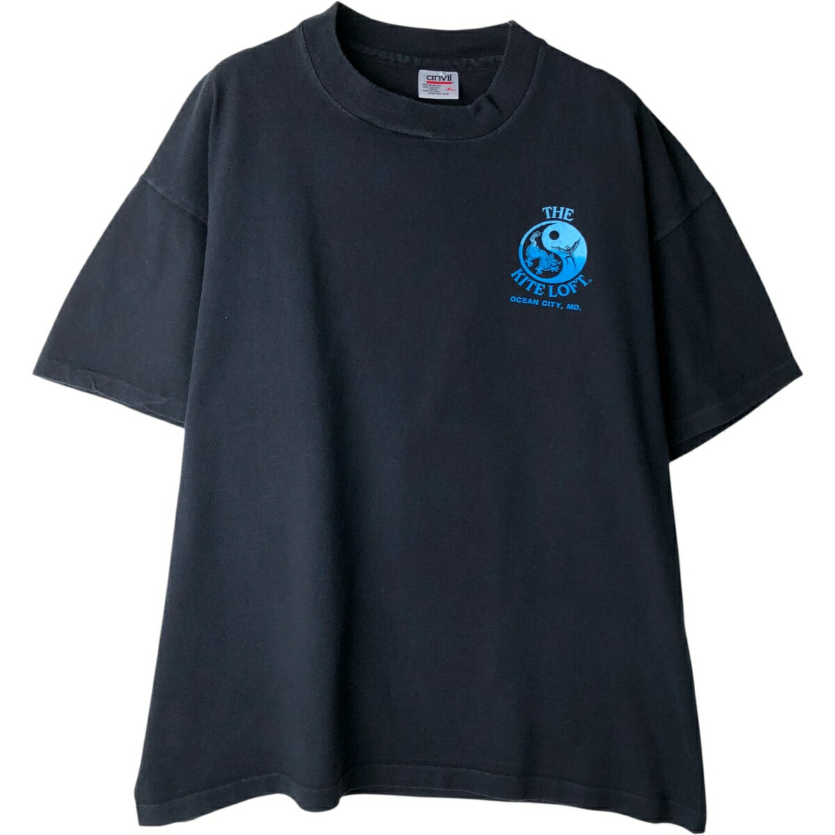古着 90'S アンビル Anvil プリントTシャツ USA製 メンズXL相当 ヴィンテージ /eaa617518 【中古】 【260302】 ブラック系 春夏秋