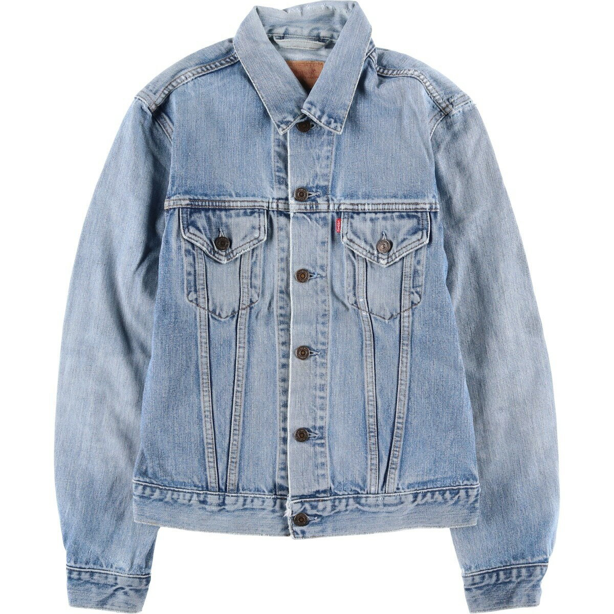 古着 90'S リーバイス Levi's 70500-0461 ユーロモデル デニムジャケット Gジャン イタリア製 メンズM相当 ヴィンテージ /eaa617659 【中古】 【260302】 ブルー系 春秋冬