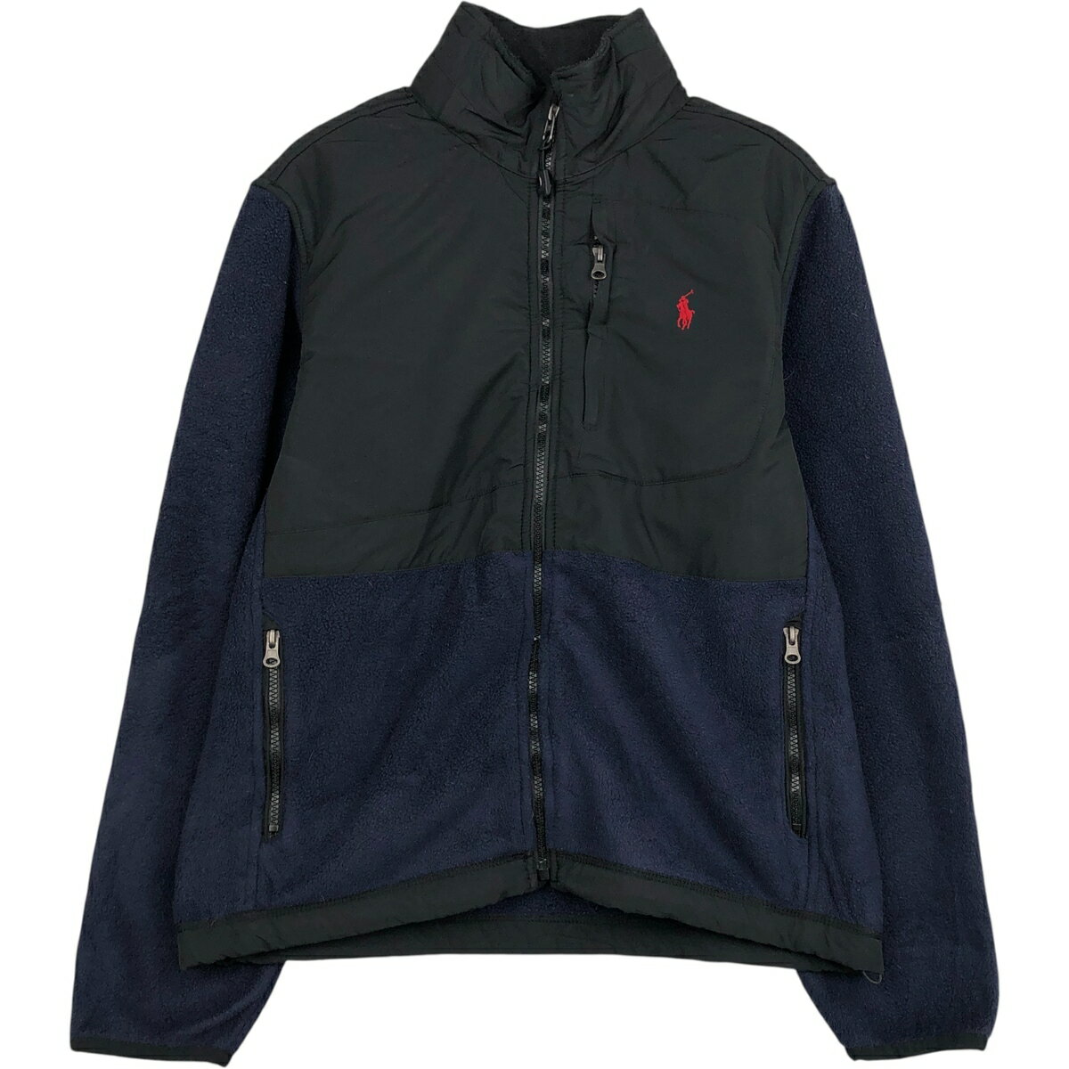 RRL フリースベスト M ネイティブ柄 ブルー ラルフローレン ポーラテック RRL(ダブルアールエルラルフローレン):ネイティブ フリース ベスト