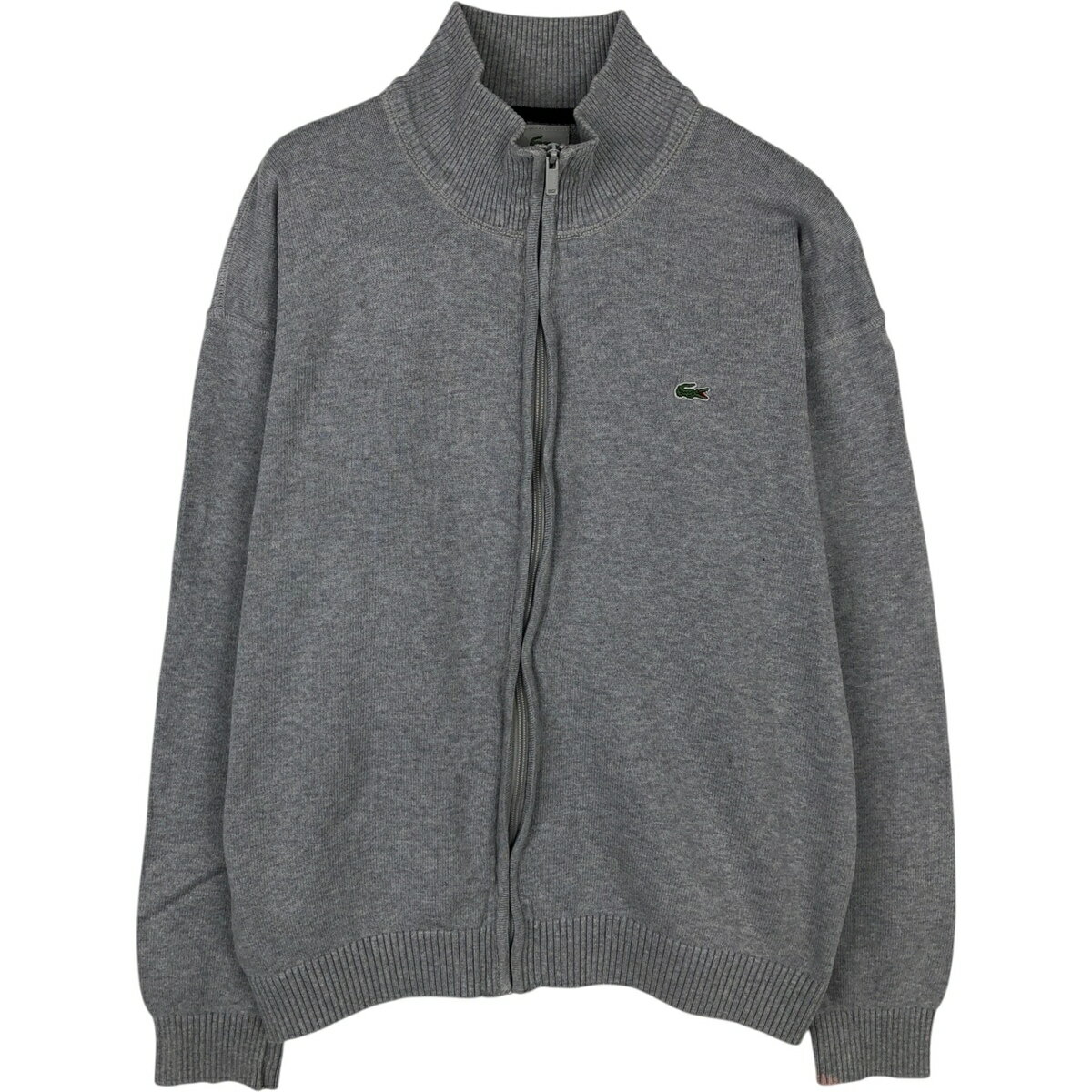 古着 ラコステ LACOSTE フランス企画 ハイネック ドライバーズニットセーター 7 メンズXXL相当 /eaa617791 【中古】 【260305】 グレー系 秋冬