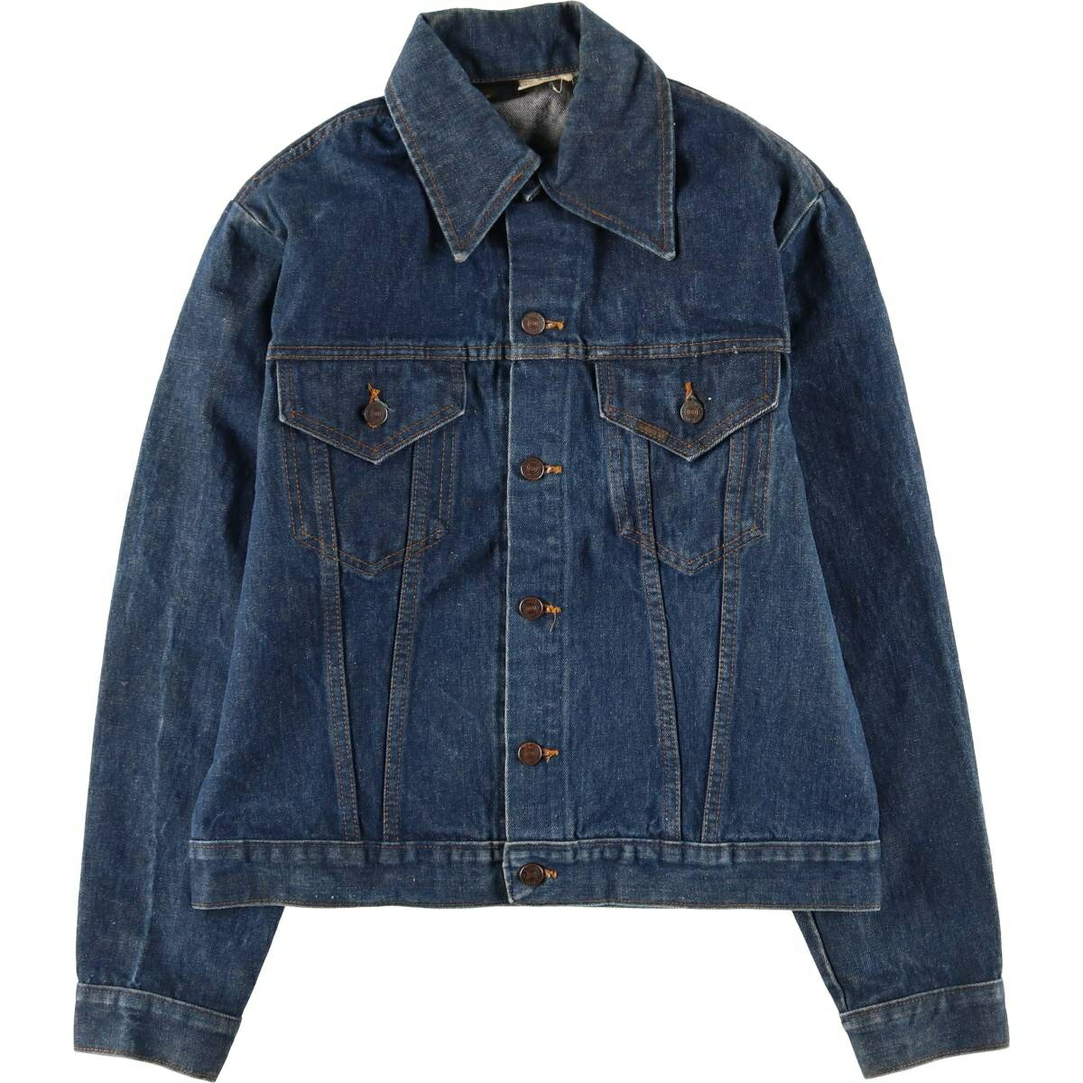 Rakuten - 古着 70'S シアーズ Sears ROEBUCKS ローバックス WESTERN WEAR デニムジャケット Gジャン メンズM相当 薄手 ヴィンテージ /eaa617846 【中古】 【260302】 ブルー系 春秋冬