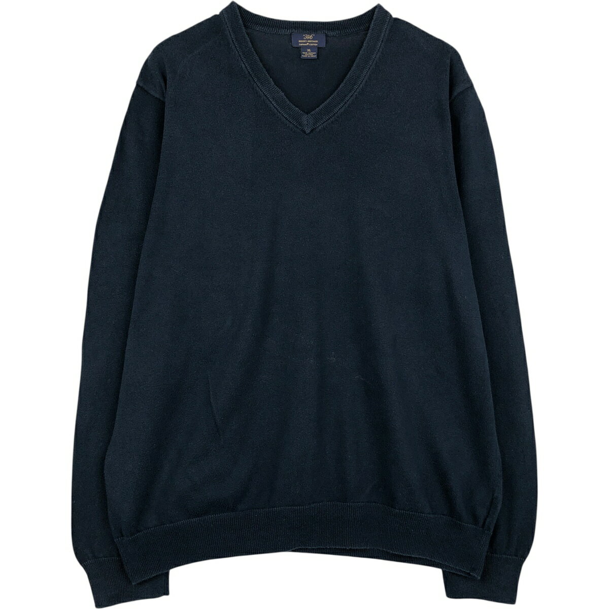 古着 ブルックスブラザーズ Brooks Brothers 346 Vネック スーピマコットンニットセーター メンズXL相当 /eaa617975 【中古】 【260305】 ネイビー系 秋冬