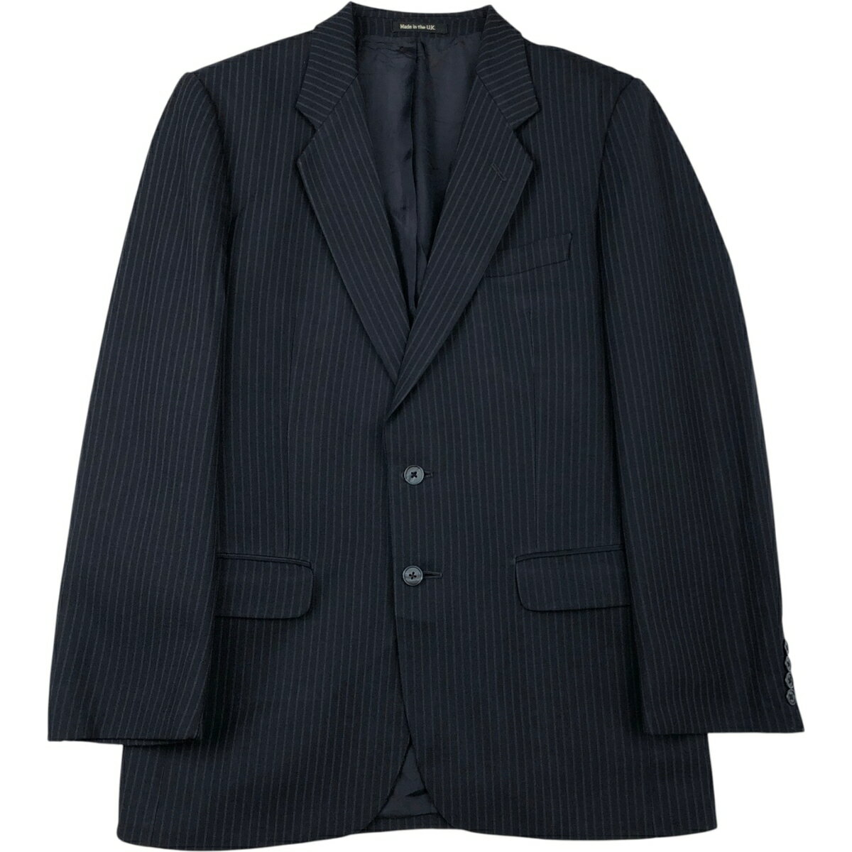 Rakuten - 古着 St.Michael ストライプ柄 ウールテーラードジャケット 英国製 メンズS相当 /eaa618419 【中古】 【260303】 ネイビー系 春秋冬