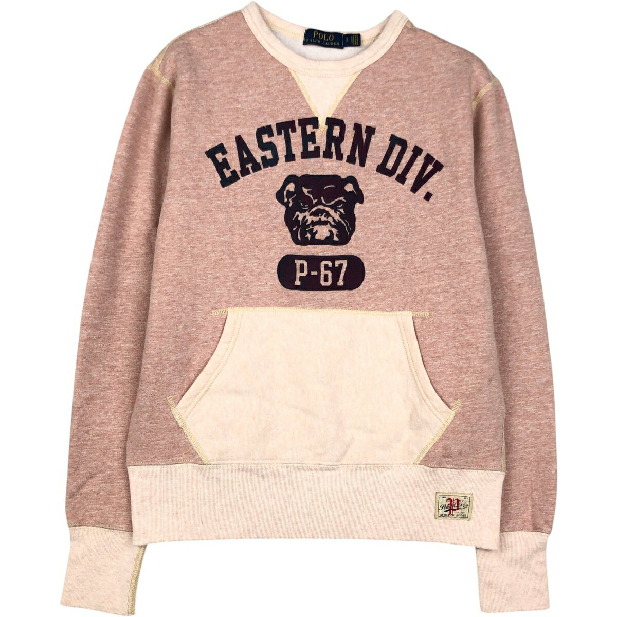乐天商城 - 古着 ラルフローレン Ralph Lauren POLO RALPH LAUREN ツートン プリントスウェットシャツ トレーナー メンズS相当 /eaa618793 【中古】 【260530】