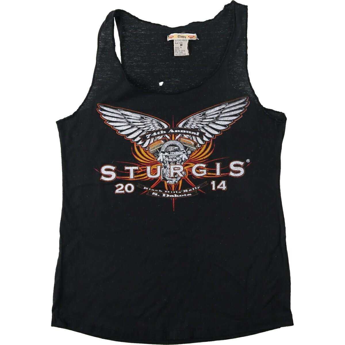 Rakuten - 古着 Glassy Sturgis Motorcycle Rally 2014 第74回スタージス モーターサイクル ラリー モーターサイクル タンクトップ レディースM相当 /eaa618923 【中古】 【260413】 【Elulu/エルル】