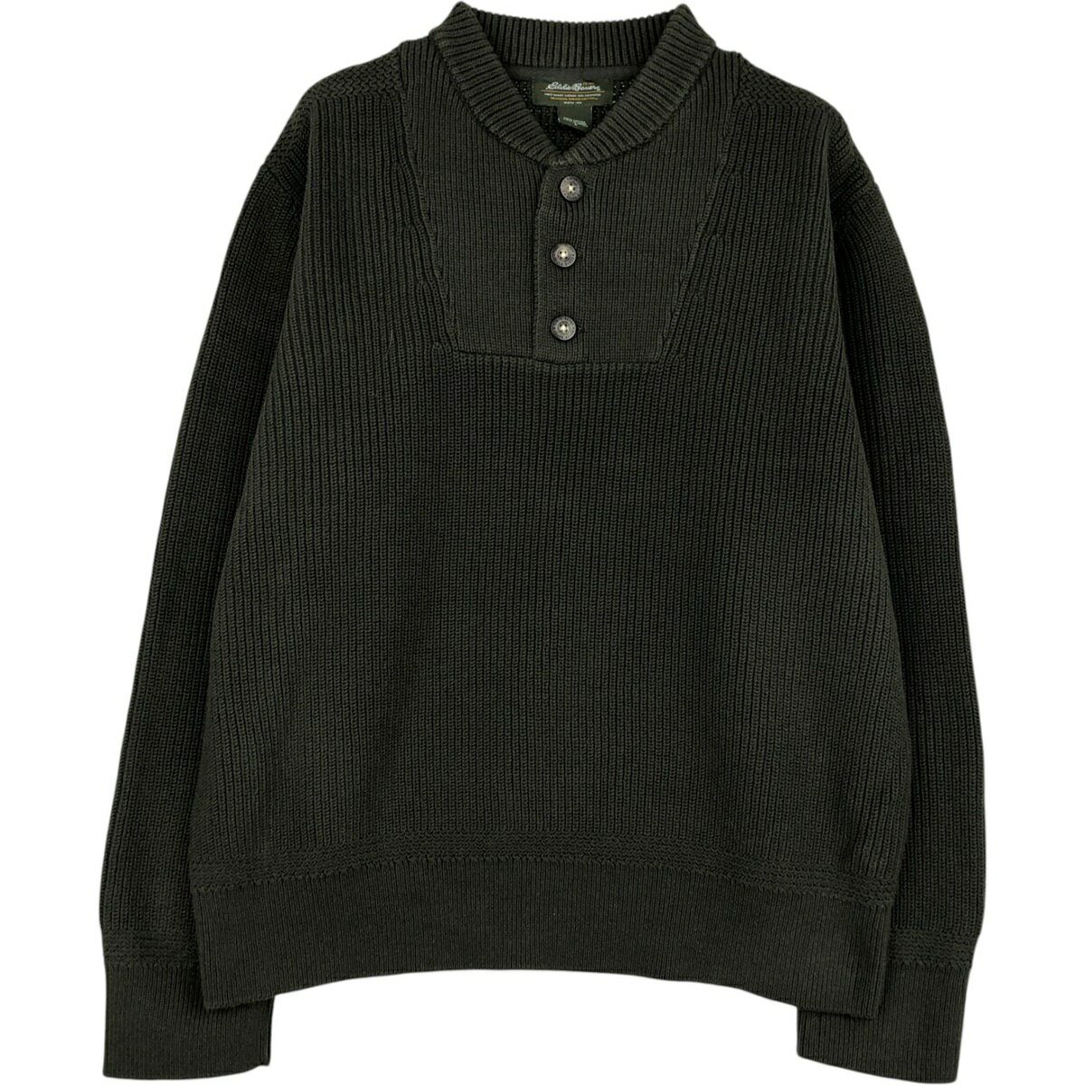 古着 エディーバウアー Eddie Bauer リブ編み コットンニットハーフボタンセーター メンズL相当 /eaa619005 【中古】 【260302】 カー..