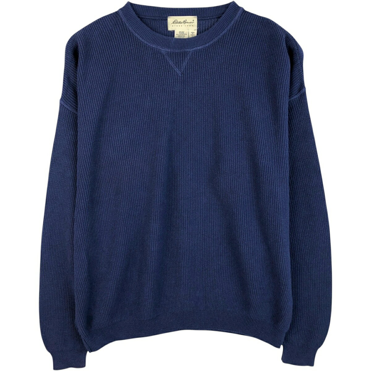 樂天商城 - 古着 90'S エディーバウアー Eddie Bauer コットンニットセーター USA製 メンズXL相当 ヴィンテージ /eaa619101 【中古】 【260309】 ネイビー系 秋冬