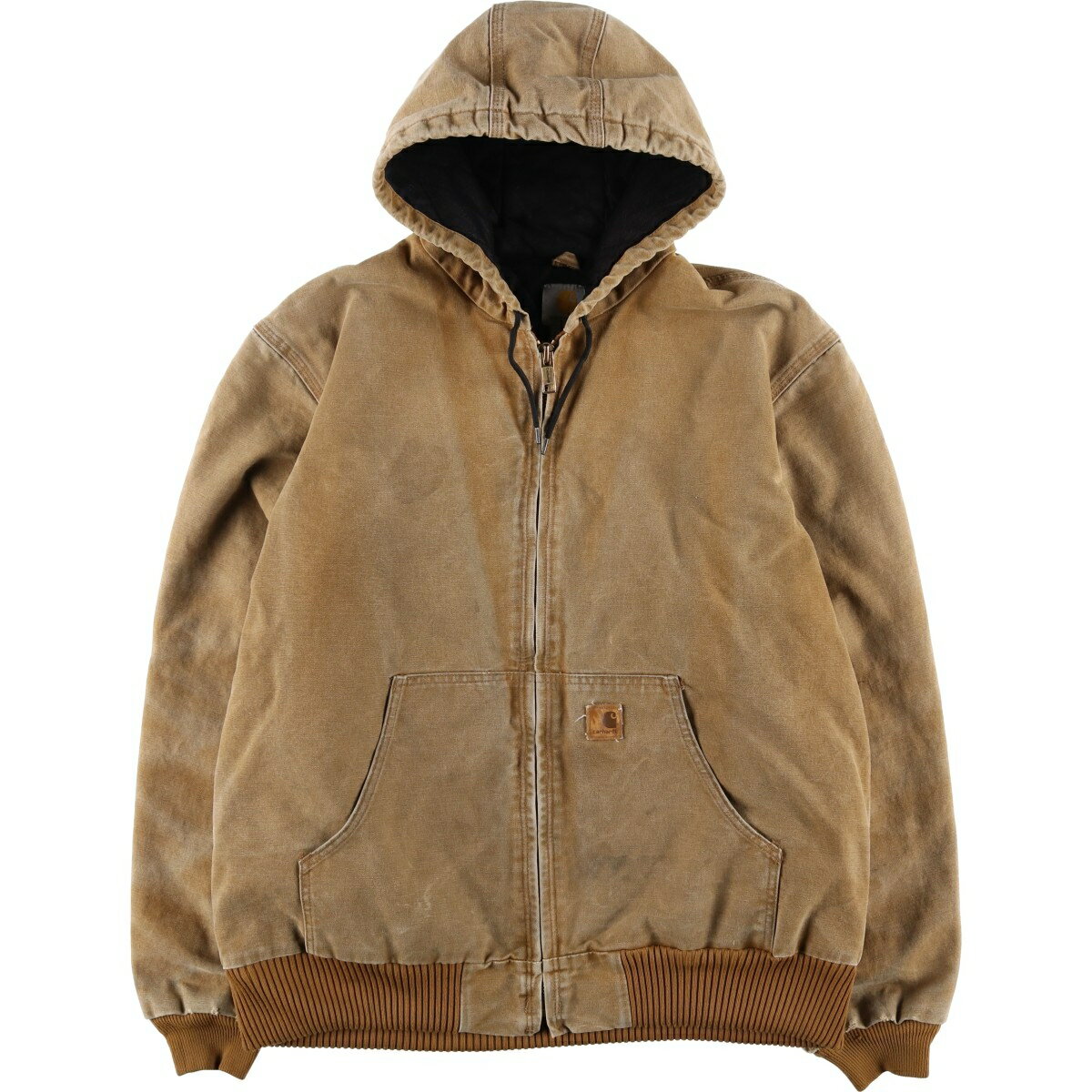 Other - 古着 カーハート Carhartt アクティブジャケット 中綿入り ダックフルジップパーカー メンズL相当 /eaa619170 【中古】 【260324】 ブラウン系 春秋冬