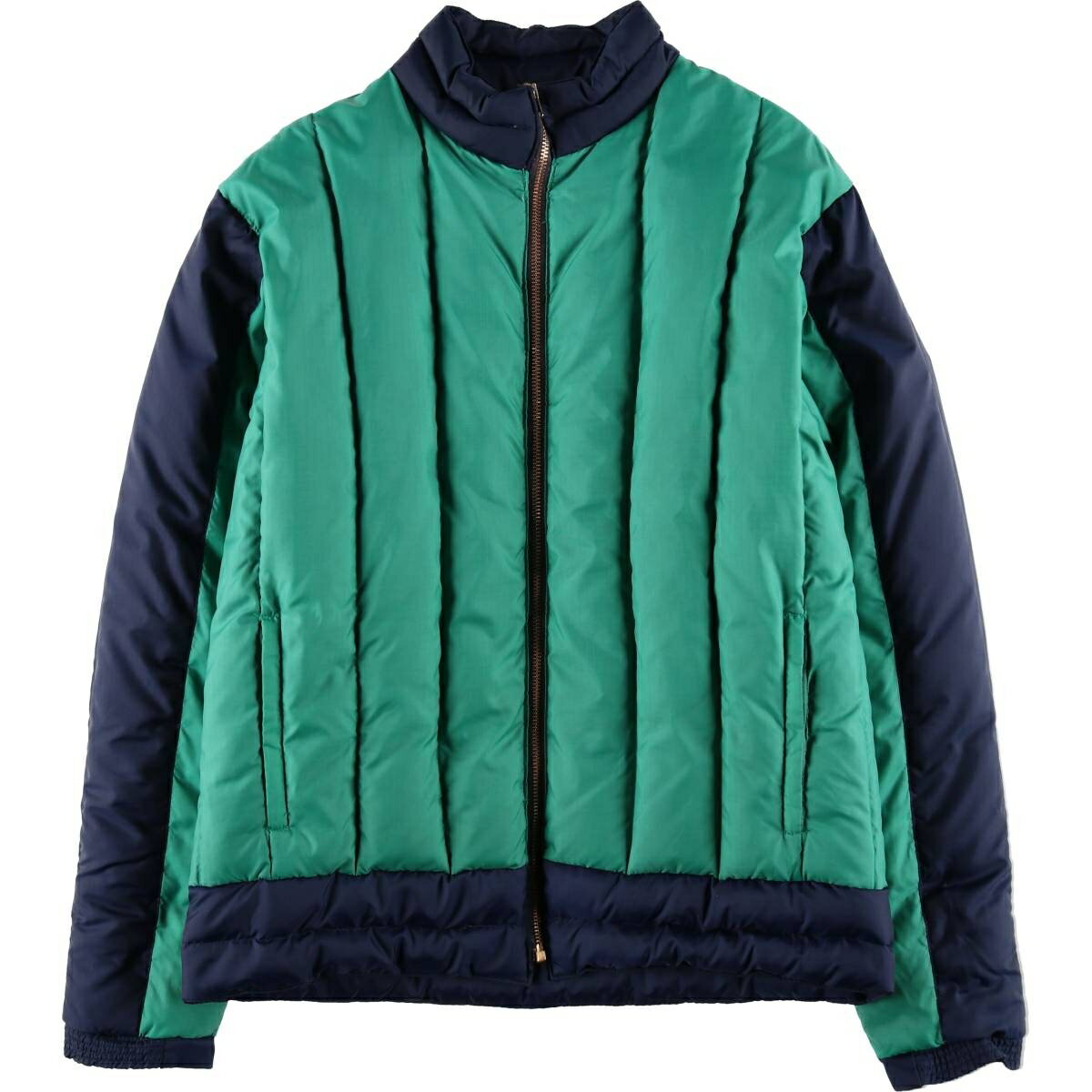 樂天商城 - 古着 70~80'S OUT DOORS MAN OF CENTRAL SALES FOR HIM リップストップ ダウンジャケット メンズL相当 ヴィンテージ /eaa619176 【中古】 【260324】 グリーン系 春秋冬
