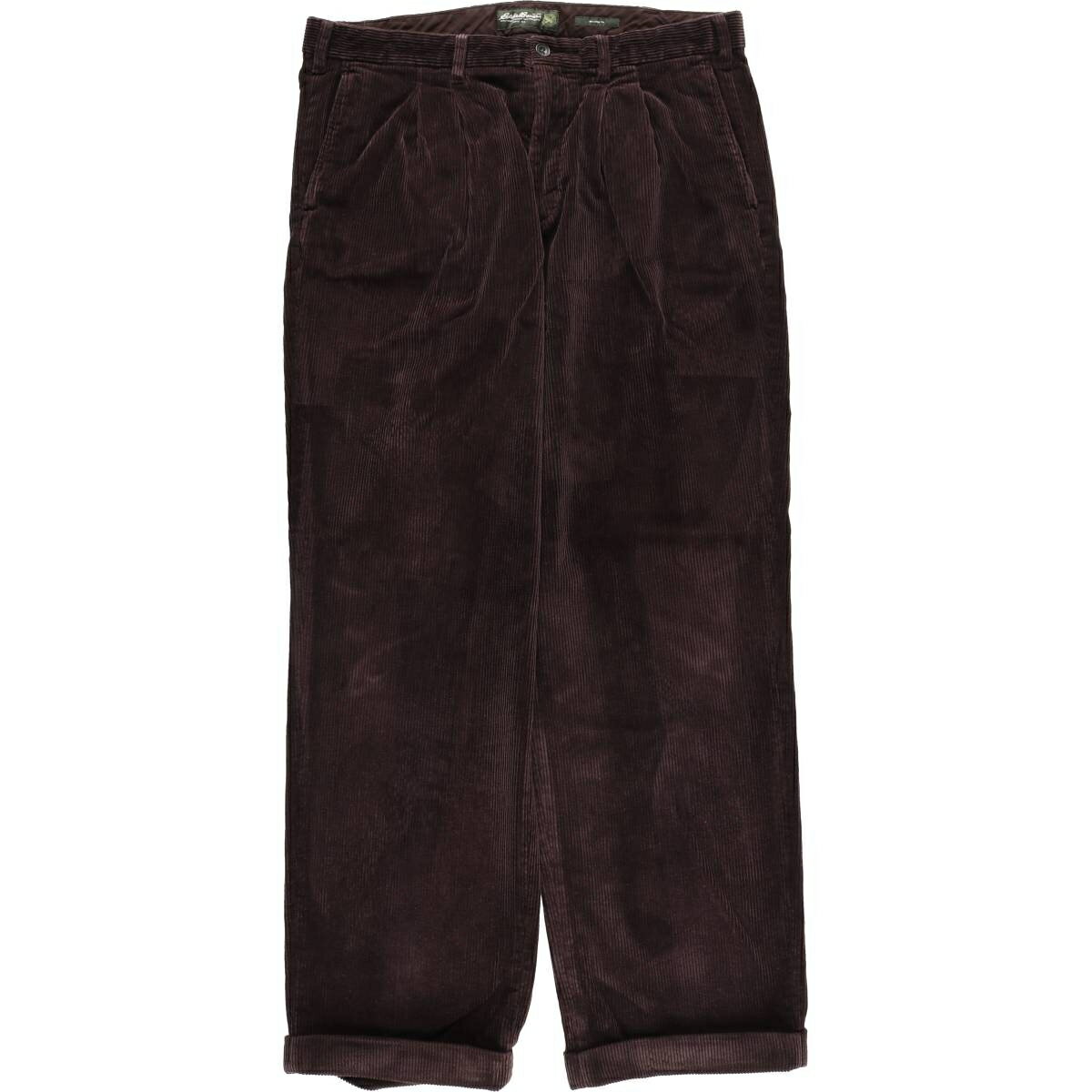 古着 エディーバウアー Eddie Bauer RELAXED FIT ツータック コーデュロイパンツ メンズw37相当 /eaa619300 【中古】 【260308】 パープル系 春夏秋冬