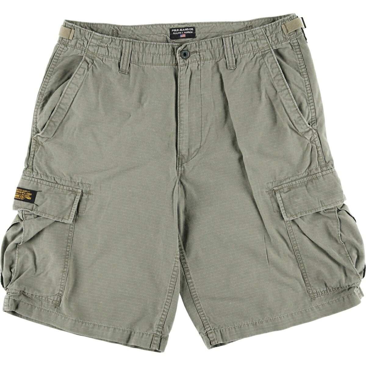 樂天商城 - 古着 00'S ラルフローレン Ralph Lauren POLO JEANS COMPANY リップストップ カーゴショーツ ハーフパンツ メンズw37相当/eaa619328 【中古】 【260310】 【GR-NV】 グリーン系 春夏秋