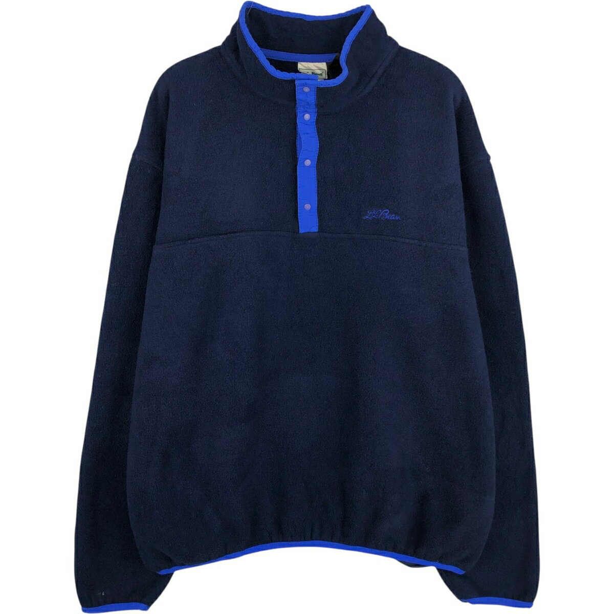 Rakuten - 古着 80'S エルエルビーン L.L.Bean ハーフスナップ フリースプルオーバー メンズXL相当 ヴィンテージ /eaa619416 【中古】 【260314】 ネイビー系 春秋冬
