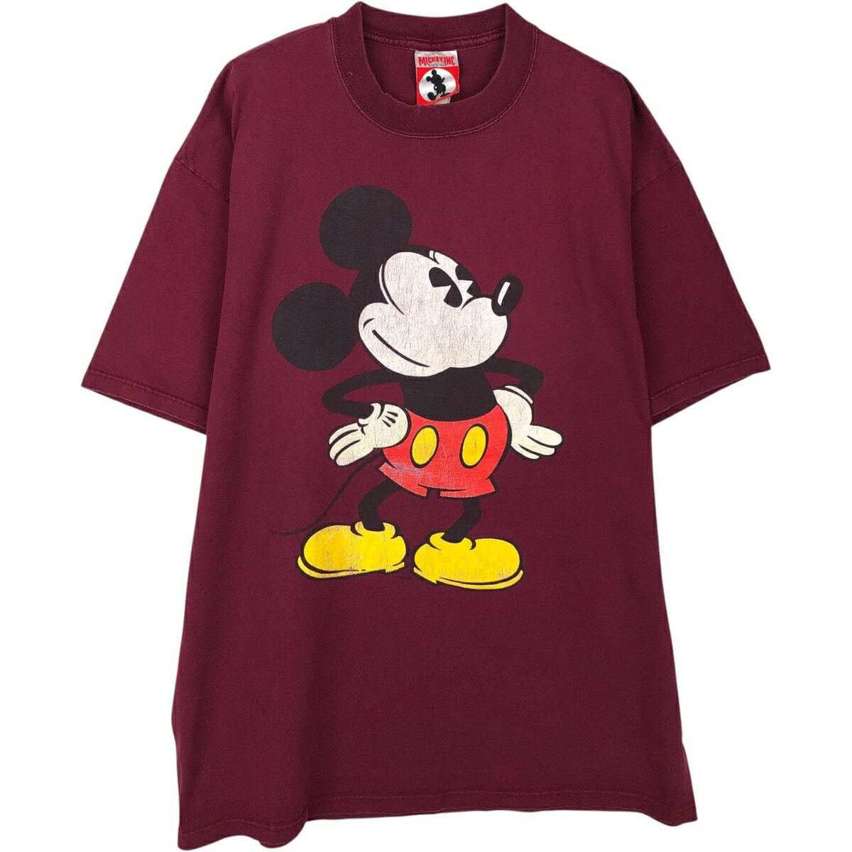 楽天市場】ミッキー tシャツ ヴィンテージ（カラーレッド）の通販