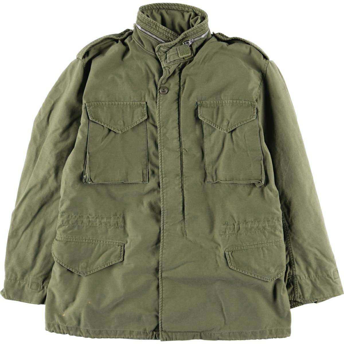 古着 60 039 S 米軍実品 M-65 2nd ミリタリー フィールドジャケット USA製 LONG MEDIUM メンズM相当 ヴィンテージ /eaa619630 【中古】 【260324】 カーキ系 春秋冬
