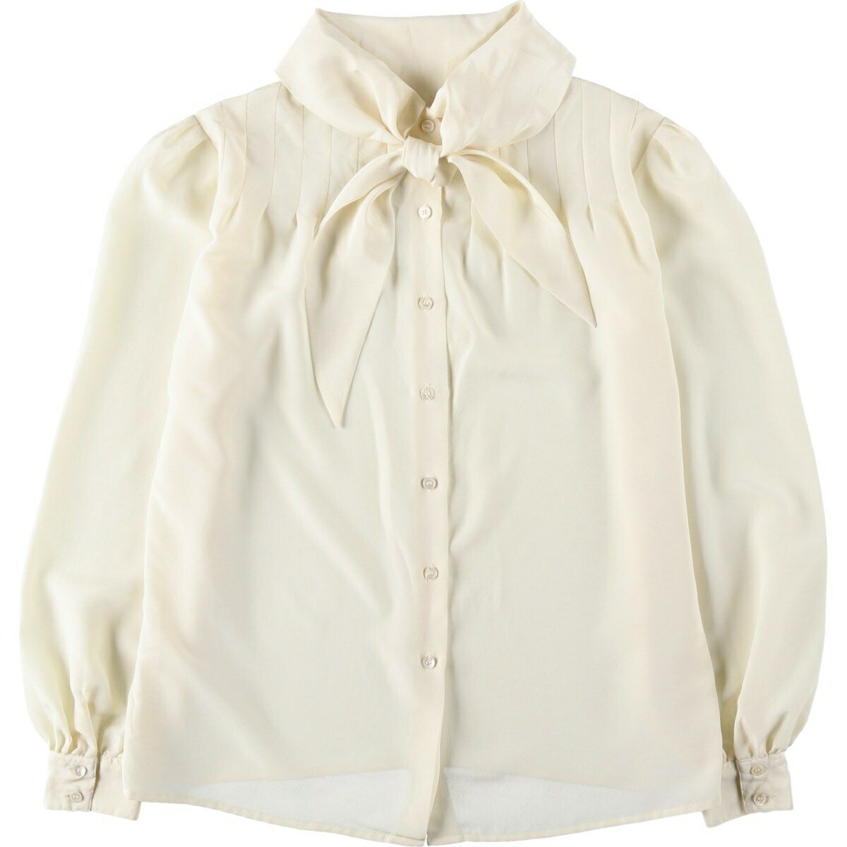 樂天商城 - 古着 リズクレイボーン Liz Claiborne パフスリーブ 長袖 ボウタイ ブラウス レディースM相当 /eaa619668 【中古】 【260407】 【Elulu/エルル】